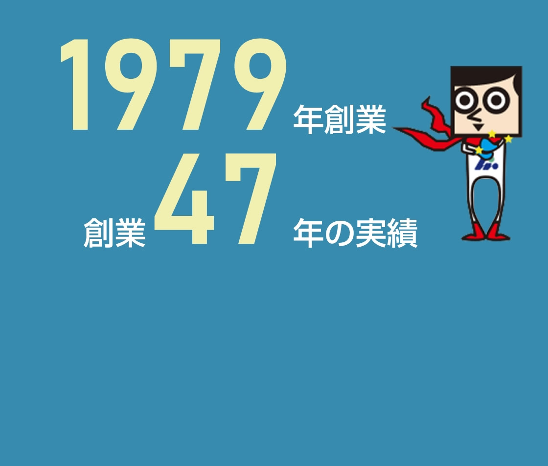 1979年創業、46年の実績